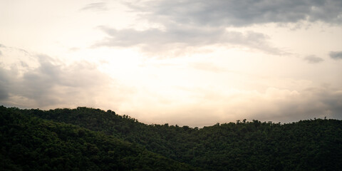 sunset in the mountains