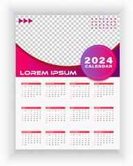 calendar template a full-page design vector