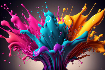 colorful splashes on background