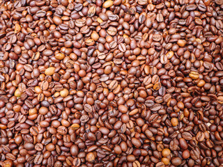 Coffee beans are the best choice for lovers of perfect coffee taste. - obrazy, fototapety, plakaty