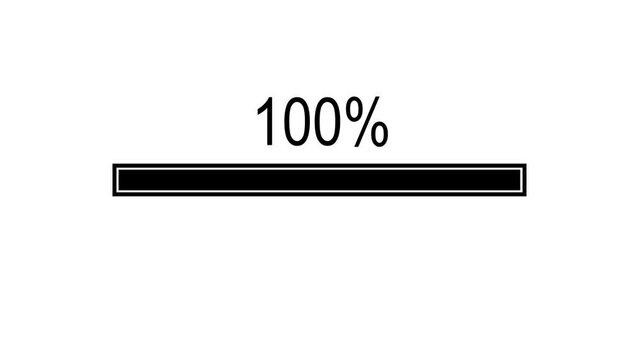 Loading. The black line is filled with a cavity. Counting percentages from 1 to 100