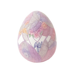 easter egg graphic in pastel colors on isolated background