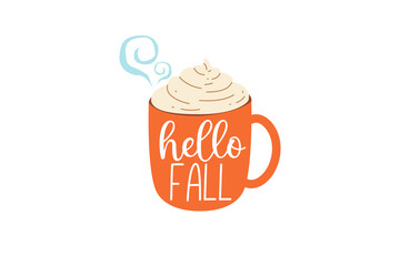 Hello Fall SVG T shirt design