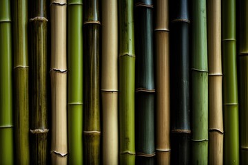 Fototapeta na wymiar Background green bamboo wood, natural texture.