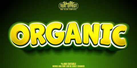 Organic editable text effect, customizable nature and fresh 3D font style