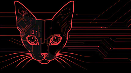 polygonal cat vector
