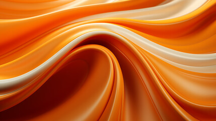 Organic orange colors plastic 3d render abstract