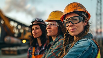 construction women in helmets