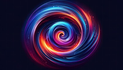 Obraz premium abstract background, A swirling vortex of brilliant colors creates a mesmerizing abstract image that resembles a cosmic galax