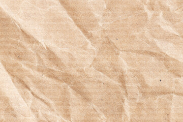 Crumpled brown paper texture background