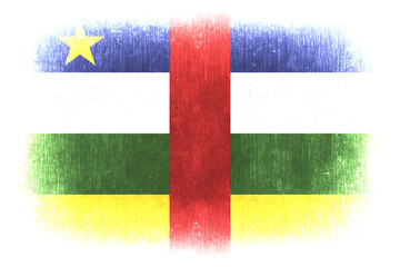 Central African Republic painted flag