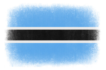 Botswana painted flag