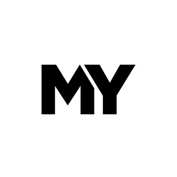 Letter M and Y, MY logo design template. Minimal monogram initial based logotype.
