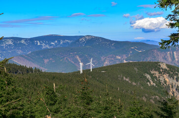 Loucna nad Desnu, Czech 5 March 2024:Beautiful Czech landscape, Jesenik and Kralik mountains in the...