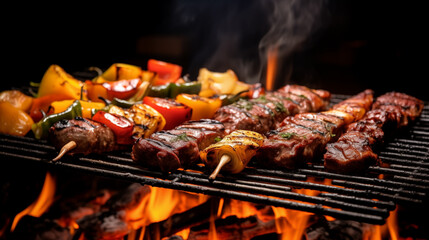 Premium Food Photography, Grilling Barbecue on Stove.