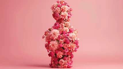Rolgordijnen pink hydrangea flower in vase © noo  Oh
