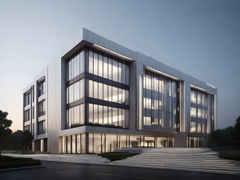 modern office building with windows
