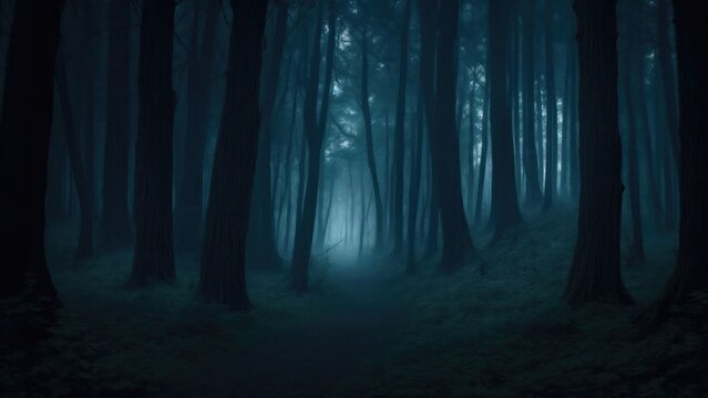 Spooky forest mystery horror beauty in nature