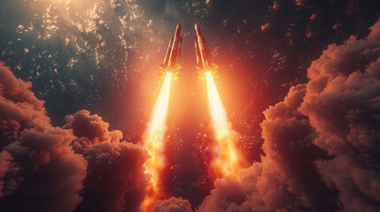 Ballistic nuclear rocket.
