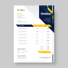 Creative Corporate invoice design stationery template vector