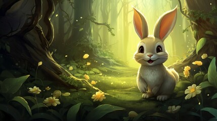 rabbit in the forest