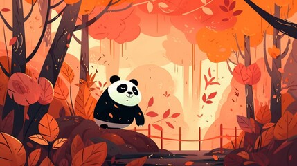 illustration of a panda
