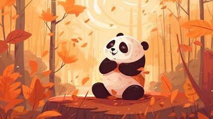 illustration of a panda