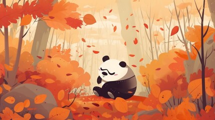 illustration of a panda