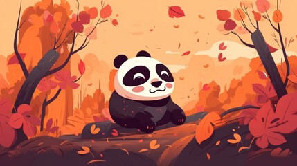 illustration of a panda