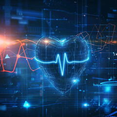 heart beat on monitor