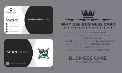 Clean and Modern Easy Editable Business Card Design