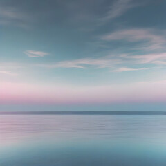 Obraz premium Pastel sky with blue ocean scenery.