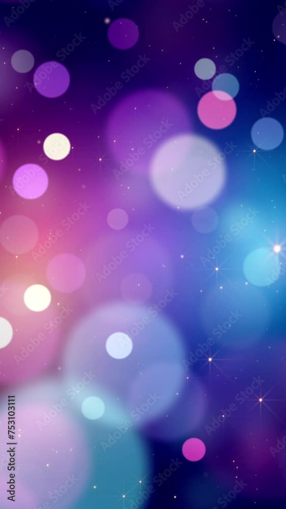 Wall mural colorful bokeh circle dust particle effect background