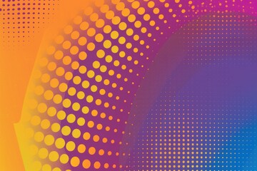 Vibrant rainbow grainy gradient circle purple yellow blue orange abstract retro banner design