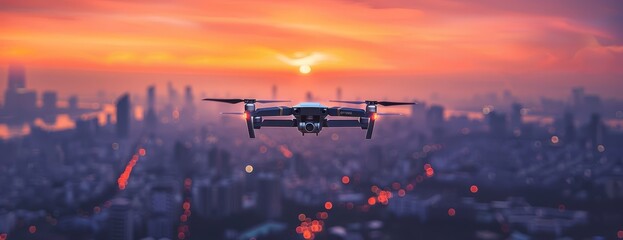 drone elegant cityscape - obrazy, fototapety, plakaty