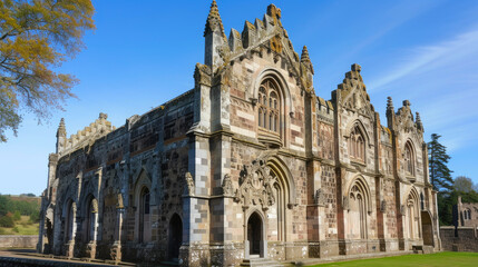 Obraz premium Majestic Rosslyn Chapel: Scotland's Architectural Gem