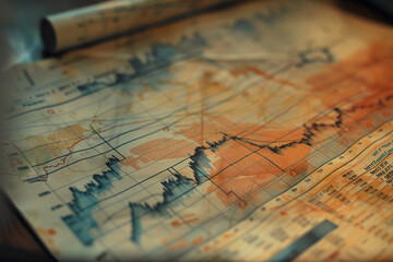 ahaufnahme von alten Stockbildern auf vergilbtem Papier auf einem Tisch &ndash; Vintage-Fotografien mit nostalgischem Charme und historischer Atmosph&auml;re