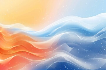 Vibrant colors flow grainy texture gradient background orange blue white abstract wave music cover banner design