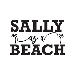 Sally As a Beach  SVG Design