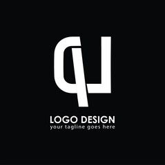 QU QU Logo Design, Creative Minimal Letter QU QU Monogram