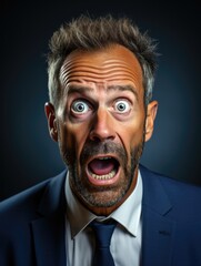 Sale discount black friday person concept with shocked face