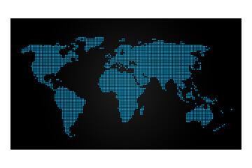 World Map Digitally Created vector format