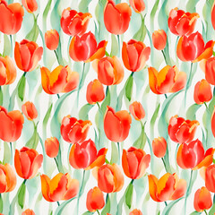 Obraz premium red and yellow tulips