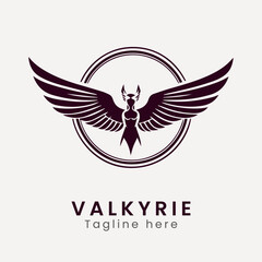 Obraz premium valkryie logo design template