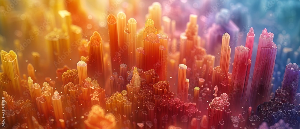 Leinwandbilder This multi-color abstract 3D visualization is mesmerizing