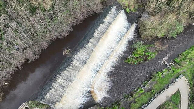 balrothery weir on the river dodder in dublin