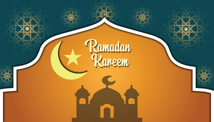Vector Realistic Ramadan background design 