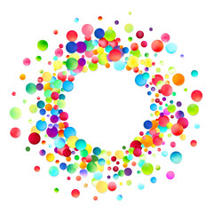 Colorful Confetti Ring on White