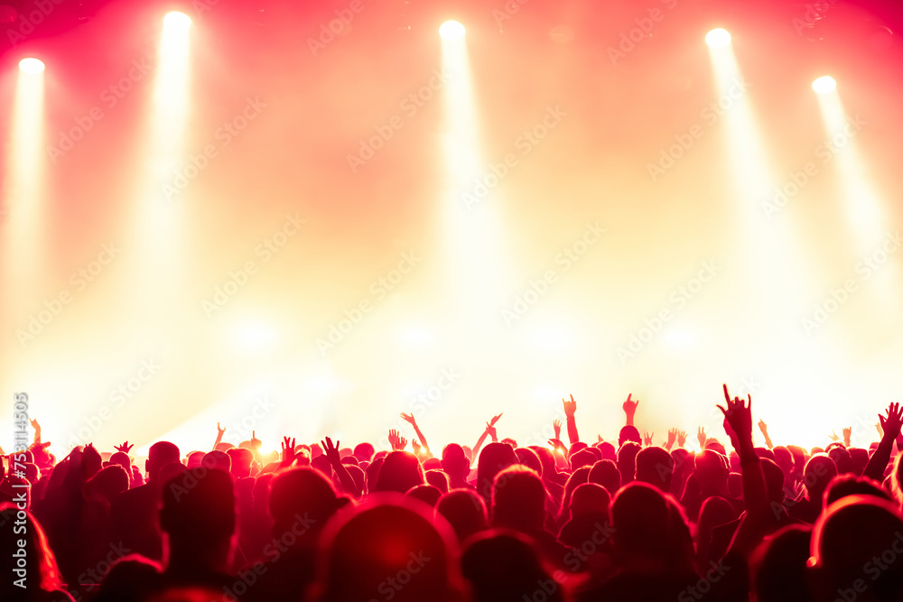 Wall mural crowd of people dancing at concert