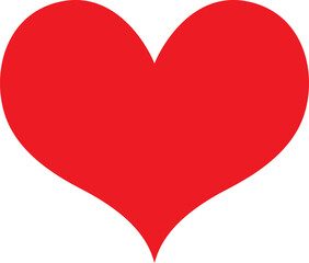 Red heart vector emblem or logo drawing, hand drawn flat cartoon sketch. Greeting card template for Valentine's Day and Mother's Day.	